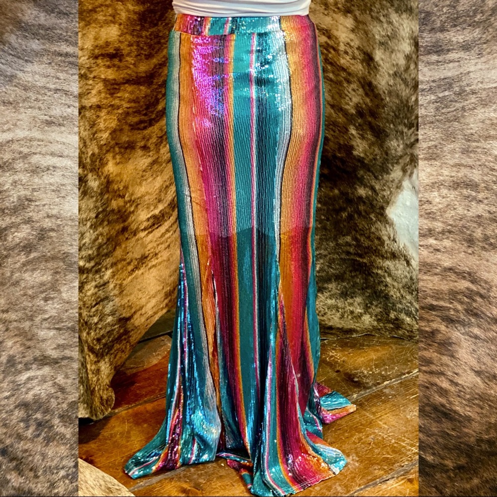 Sequin Serape Skirt - Picture 8 of 11
